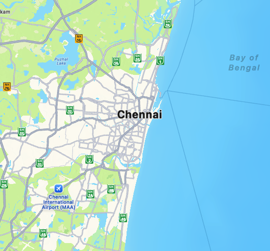 Map of Chennai